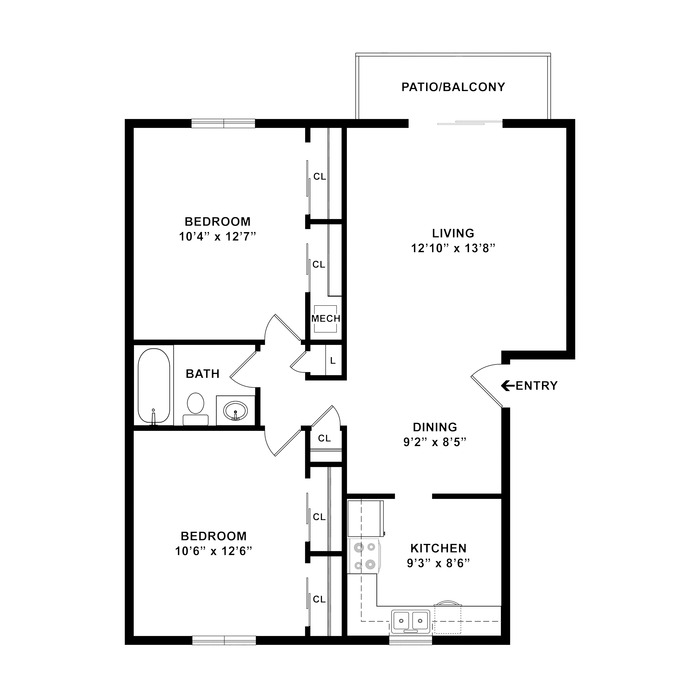 1.1B Floor Plan Image